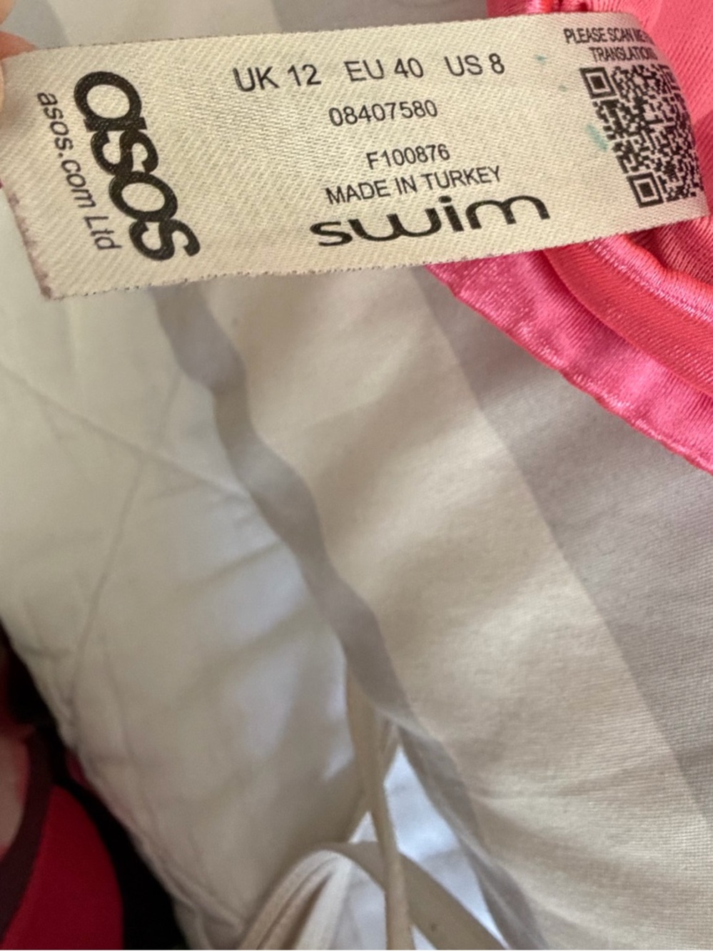 ASOS Pink Satin Knot Bikini Top | Size US 8 (M) | Chic Resort Style - Picture 4 of 4